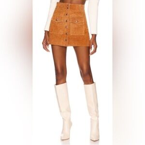 Blank NYC Leather Front Button Skirt NWT Sz 31